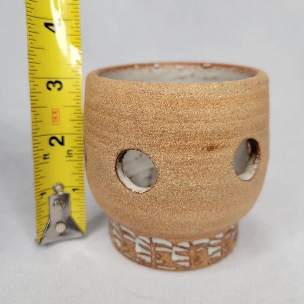 Los Artesanos Puerto Rico Hal Lasky Pottery Pierced Candleholder‎ Lantern 3